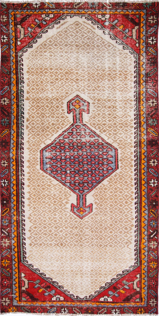 Handmade Vintage Persian Rug | 176 x 86 cm | 5'9"x 2'10" - Najaf Rugs & Textile