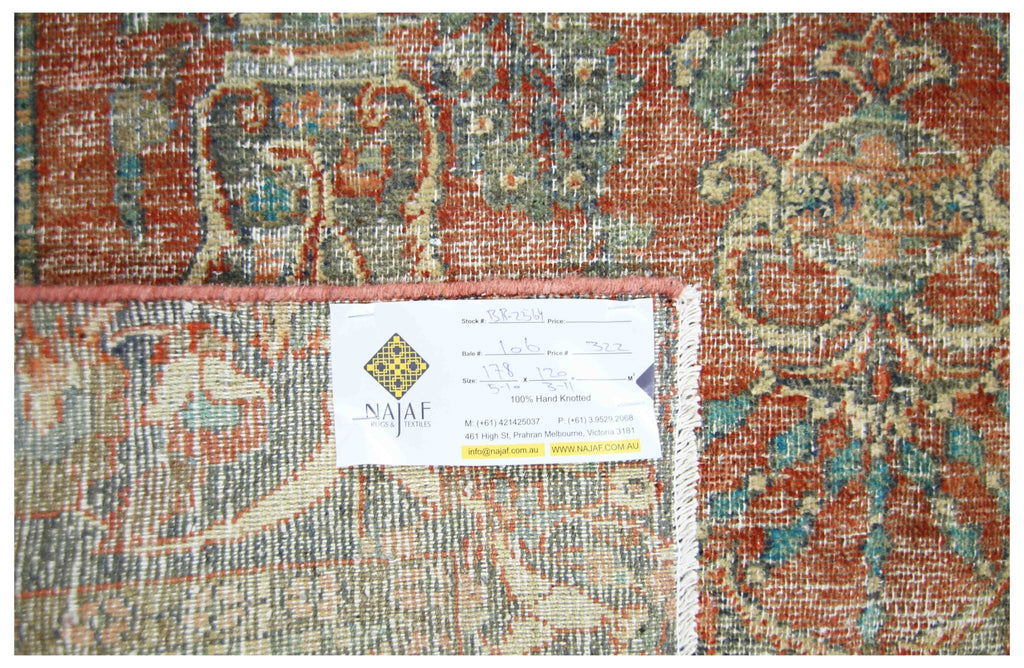 Handmade Vintage Persian Rug | 178 x 120 cm | 5'10" x 3'11" - Najaf Rugs & Textile