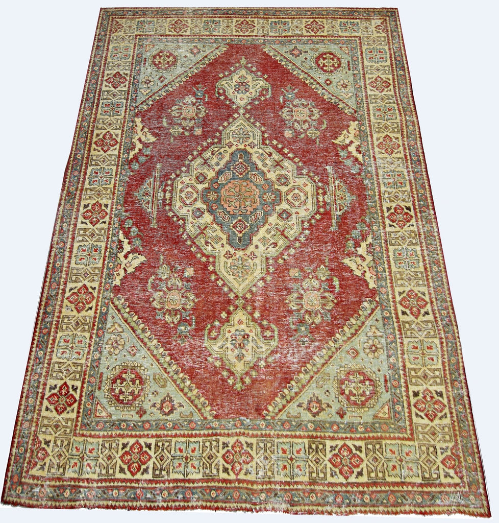 Handmade Vintage Persian Rug | 182 x 140 cm | 6' x 4'7" - Najaf Rugs & Textile