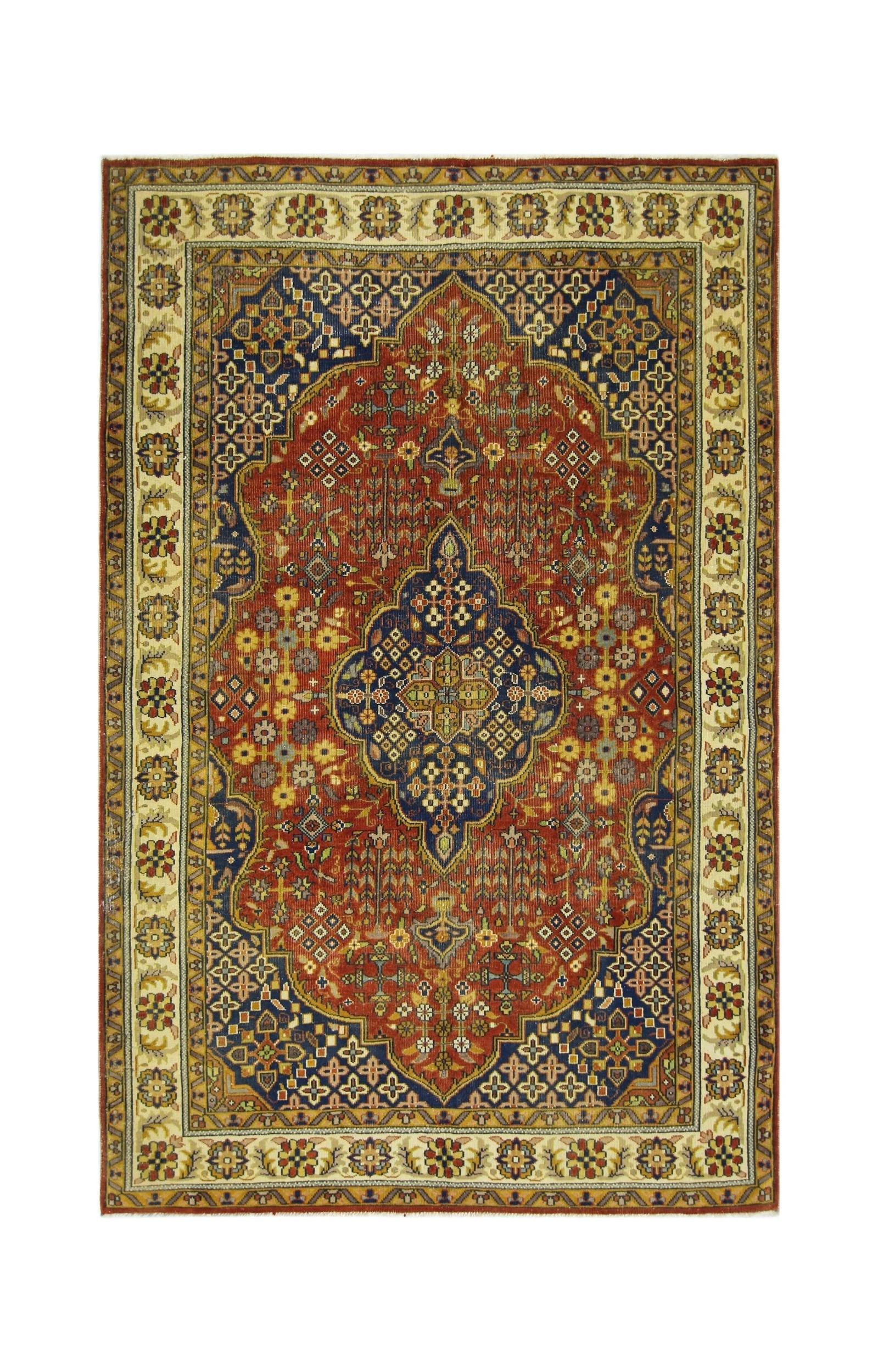 Handmade Vintage Persian Rug | 184 x 120 cm | 6' x 3'11" - Najaf Rugs & Textile