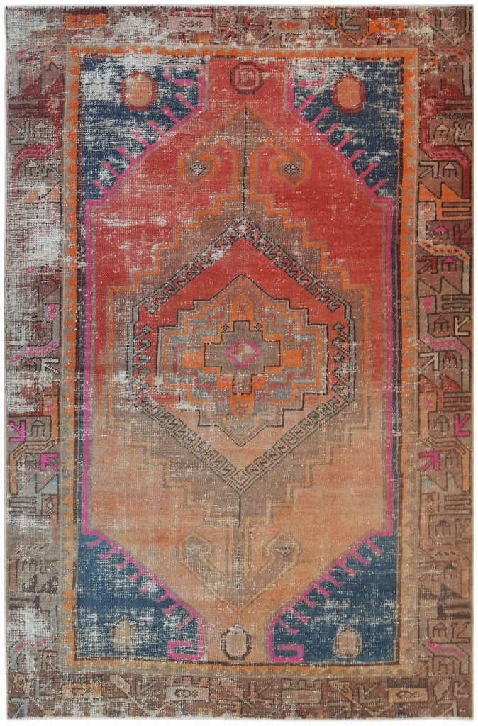 Handmade Vintage Persian Rug | 188 x 125 cm | 6'2" x 4'1" - Najaf Rugs & Textile