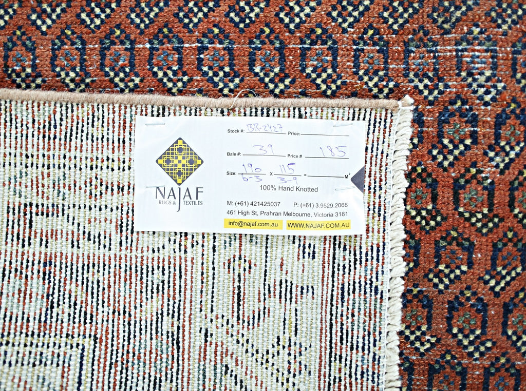 Handmade Vintage Persian Rug | 190 x 115 cm | 6'3" x 3'9" - Najaf Rugs & Textile