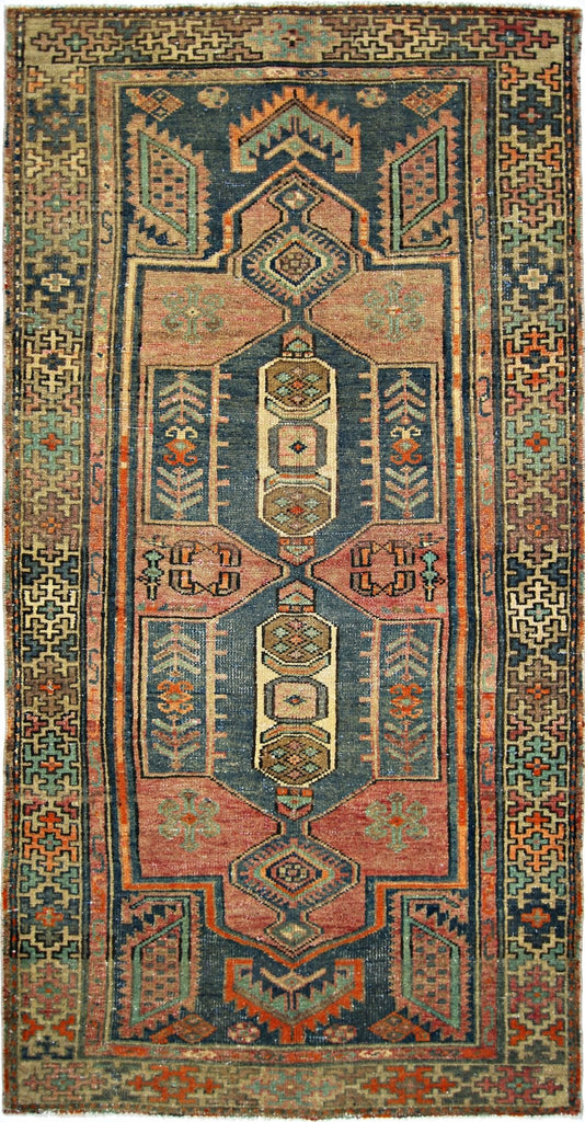 Handmade Vintage Persian Rug | 190 x 96 cm | 6'3" x 3'2" - Najaf Rugs & Textile