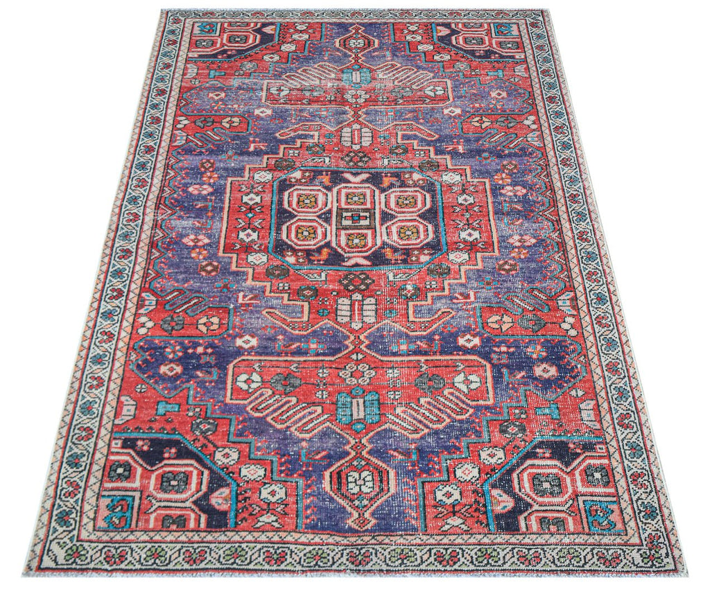 Handmade Vintage Persian Rug | 192 x 130 cm | 6'4" x 4'4" - Najaf Rugs & Textile