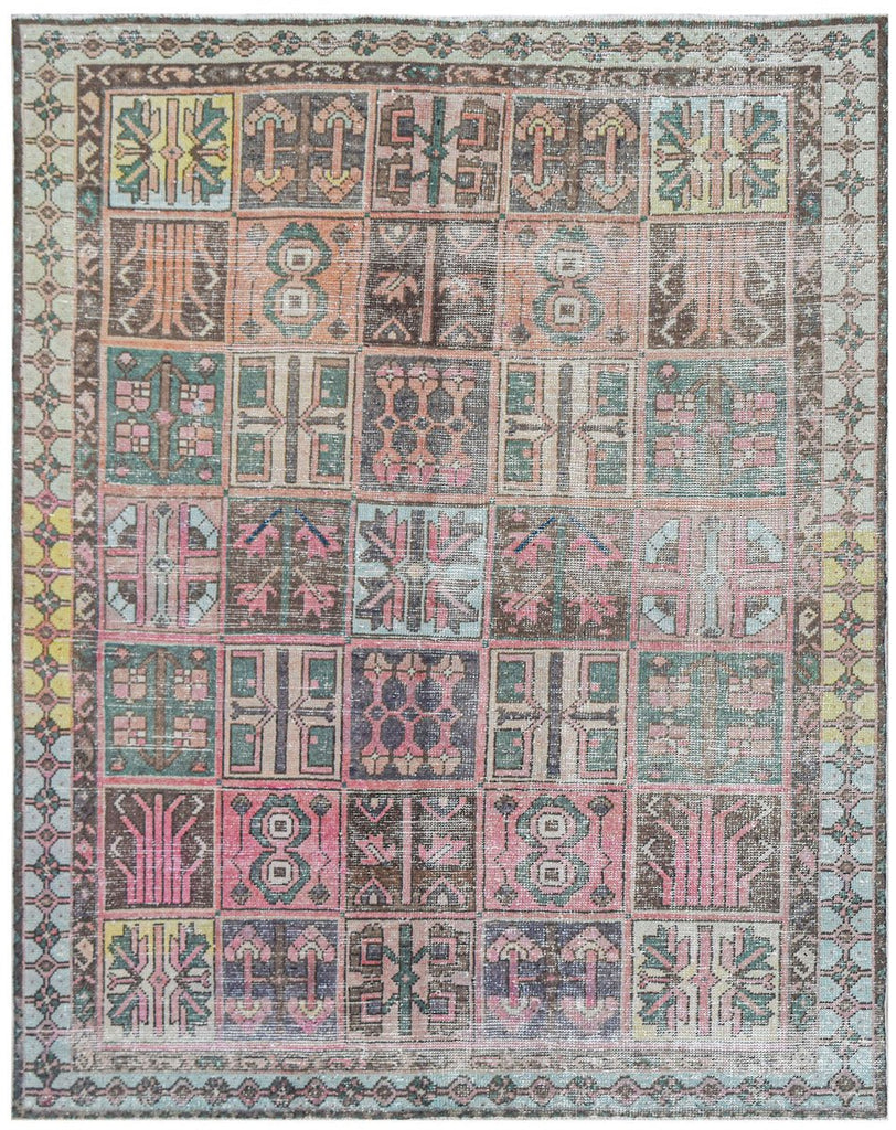 Handmade Vintage Persian Rug | 192 x 156 cm | 6'3" x 5'2" - Najaf Rugs & Textile