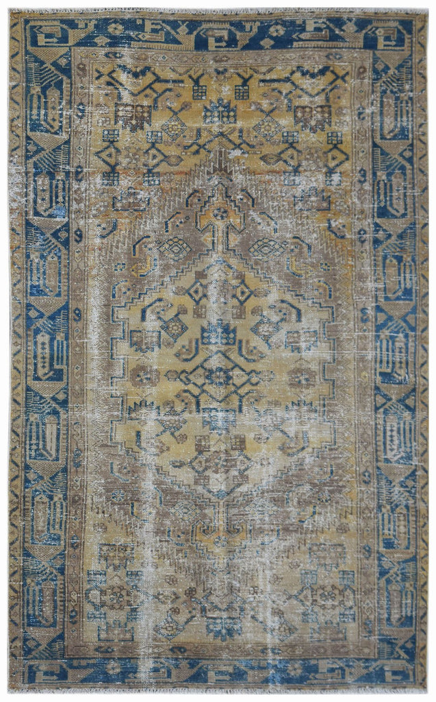 Handmade Vintage Persian Rug | 196 x 122 cm | 6'5" x 4' - Najaf Rugs & Textile