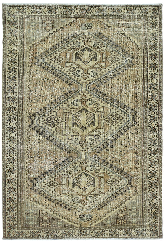 Handmade Vintage Persian Rug | 196 x 127 cm | 6'5" x 4'2" - Najaf Rugs & Textile