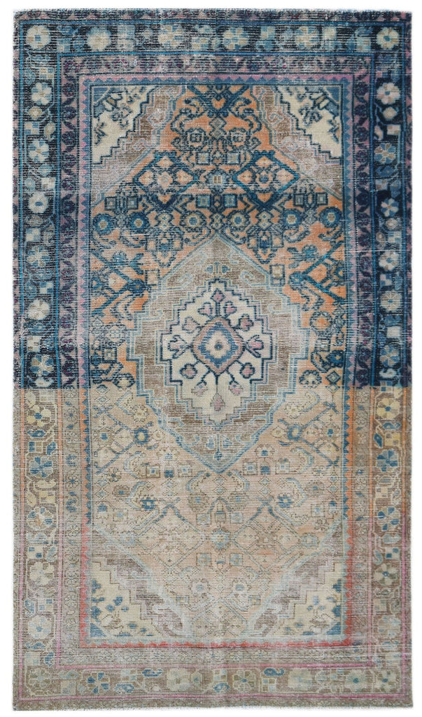 Handmade Vintage Persian Rug | 197 x 116 cm | 6'6" x 3'10" - Najaf Rugs & Textile