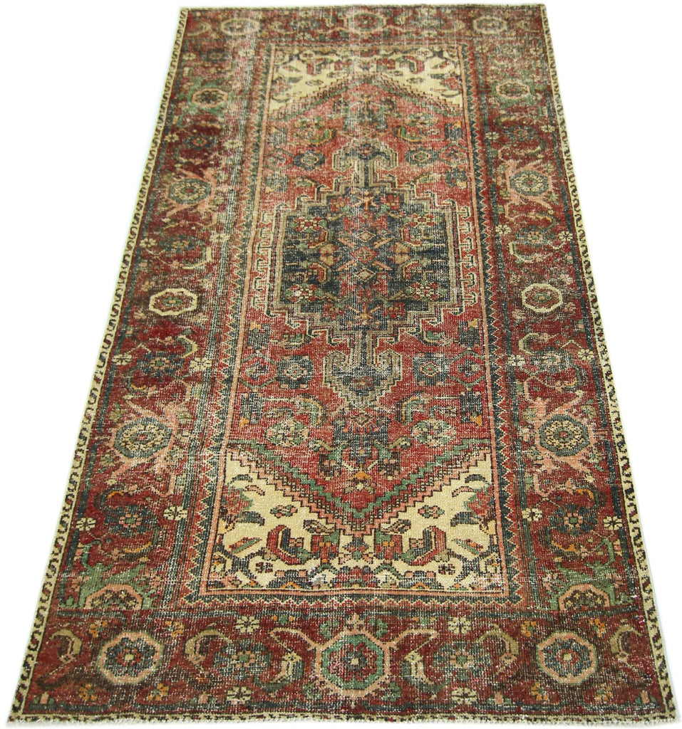Handmade Vintage Persian Rug | 197 x 118 cm | 6'6" x 3'10" - Najaf Rugs & Textile