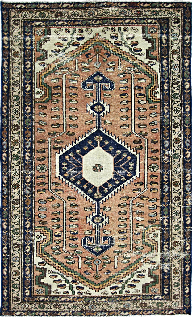 Handmade Vintage Persian Rug | 198 x 121 cm | 6'6" x 3'11" - Najaf Rugs & Textile