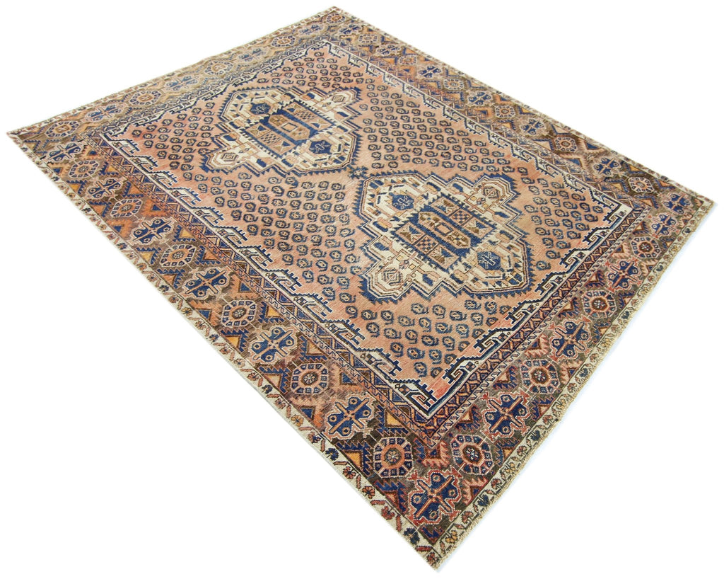 Handmade Vintage Persian Rug | 198 x 153 cm | 6'6" x 5' - Najaf Rugs & Textile