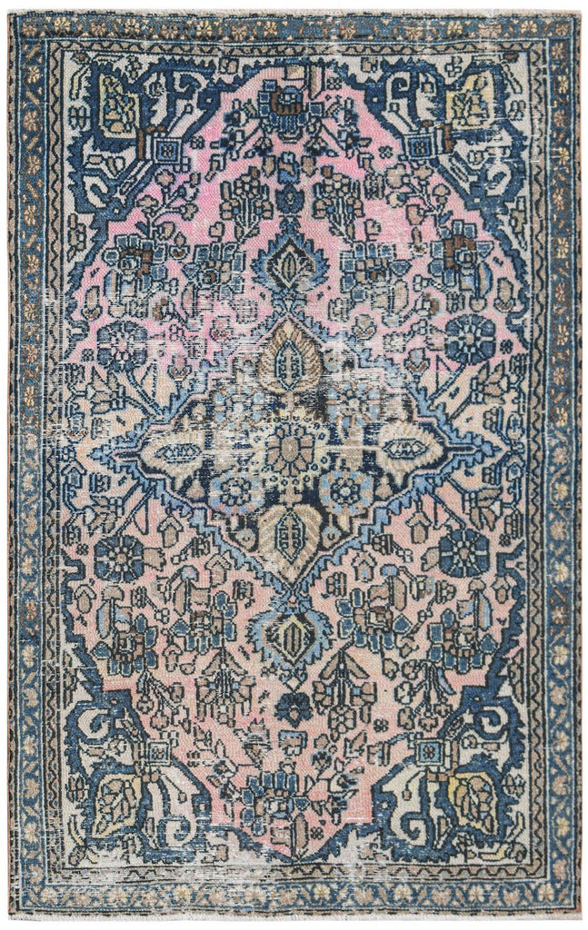 Handmade Vintage Persian Rug | 199 x 126 cm | 6'7" x 4'2" - Najaf Rugs & Textile