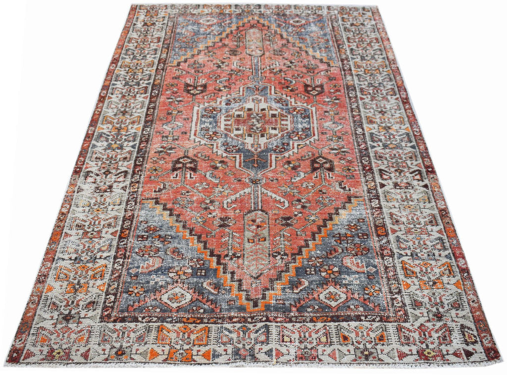Handmade Vintage Persian Rug | 199 x 127 cm | 6'7" x 4'2" - Najaf Rugs & Textile