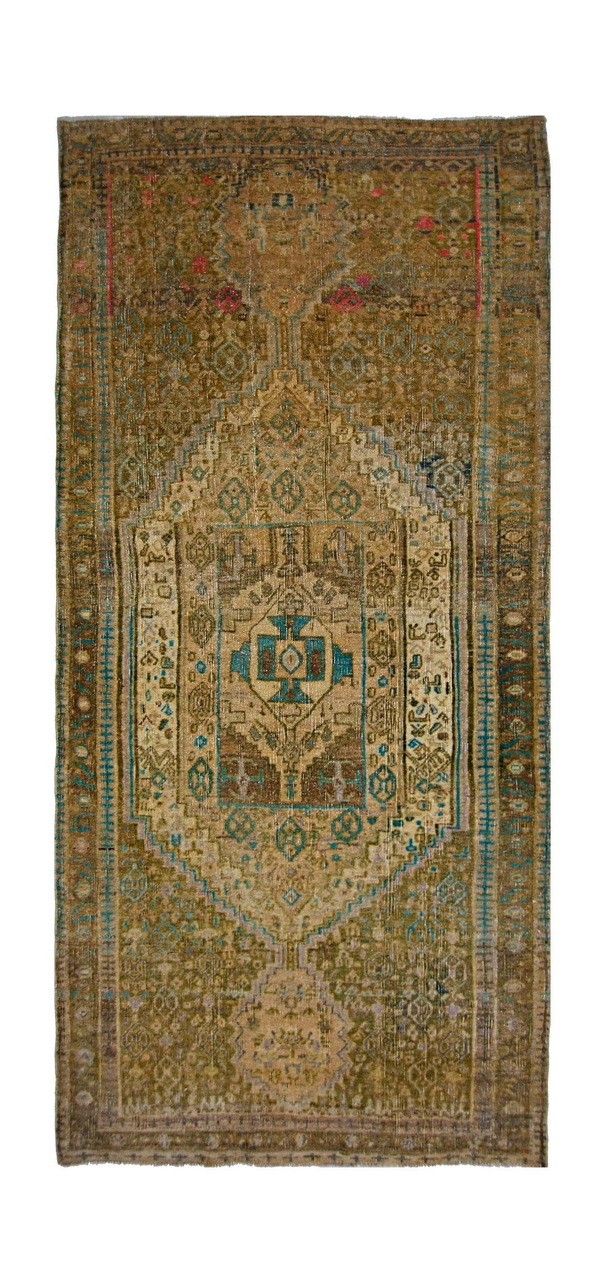 Handmade Vintage Persian Rug | 199 x 92 cm | 6'7" x 3' - Najaf Rugs & Textile