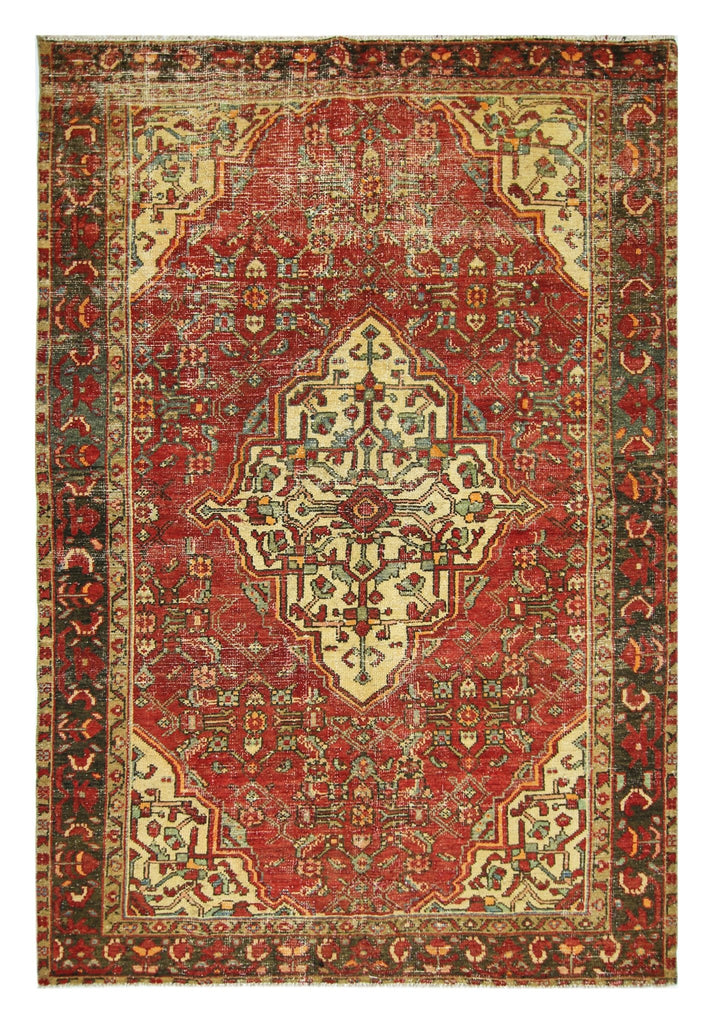 Handmade Vintage Persian Rug | 200 x 133 cm | 6'7" x 4'4" - Najaf Rugs & Textile