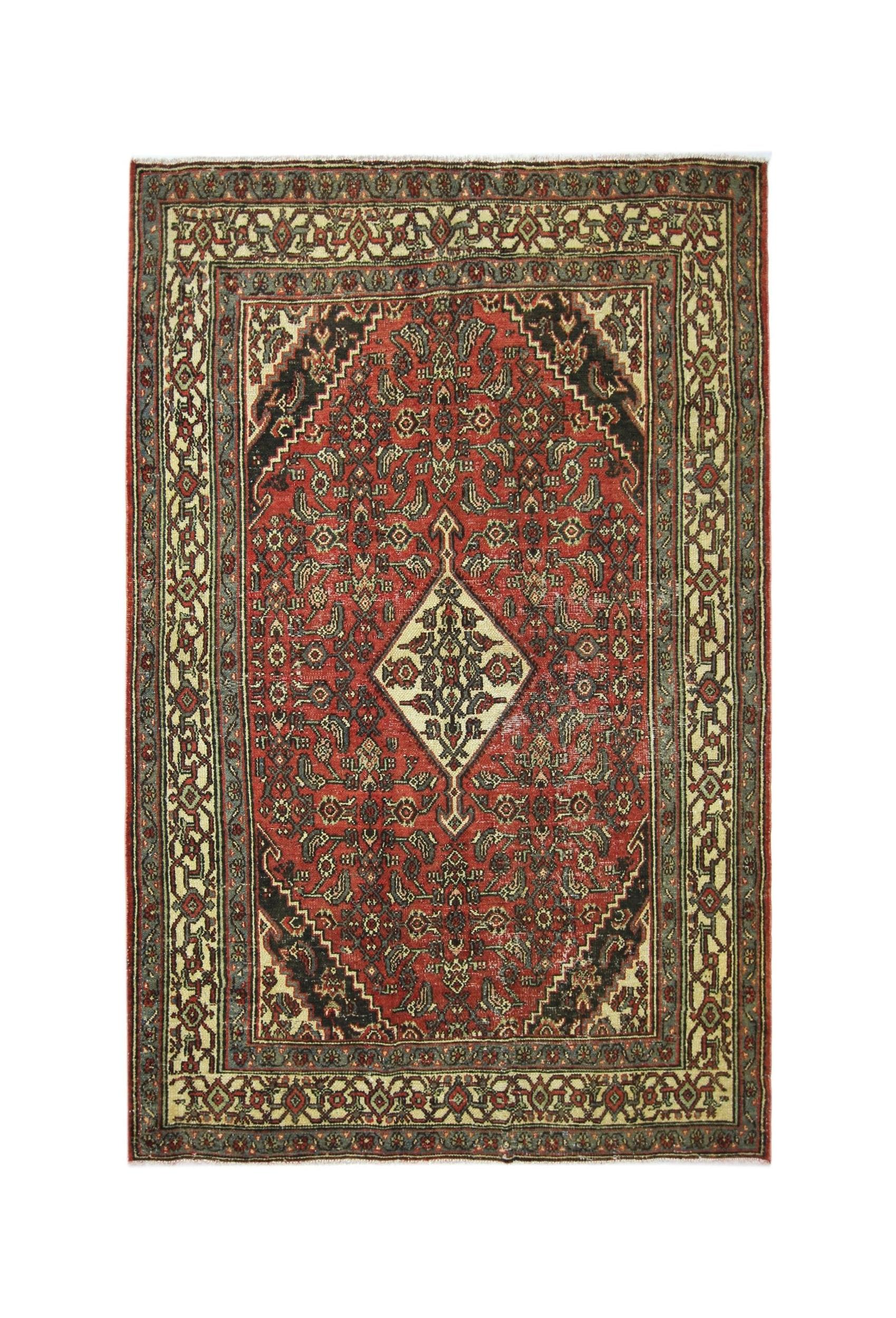 Handmade Vintage Persian Rug | 200 x 135 cm | 6'7" x 4'5" - Najaf Rugs & Textile