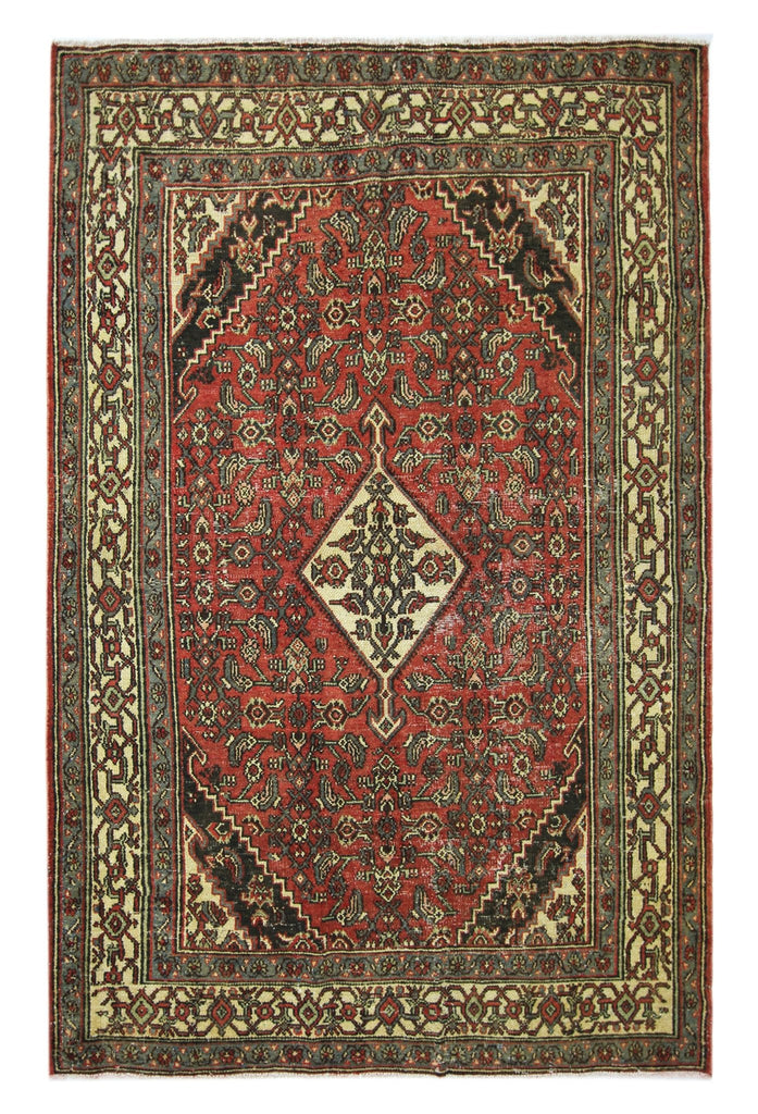 Handmade Vintage Persian Rug | 200 x 135 cm | 6'7" x 4'5" - Najaf Rugs & Textile