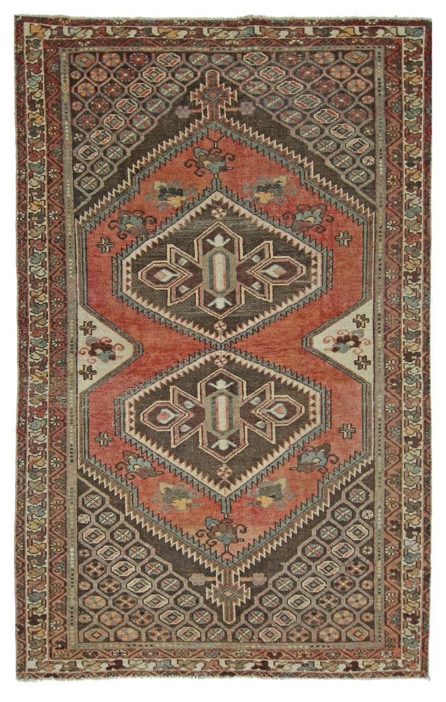 Handmade Vintage Persian Rug | 201 x 126 cm | 6'7" x 4'2" - Najaf Rugs & Textile