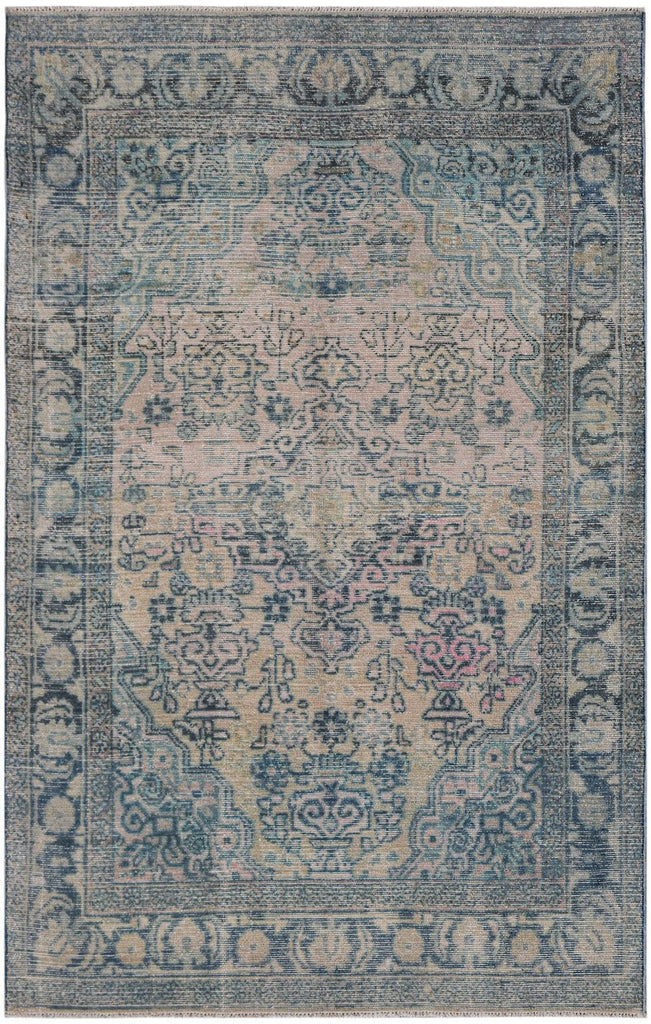Handmade Vintage Persian Rug | 201 x 127 cm | 6'7" x 4'2' - Najaf Rugs & Textile