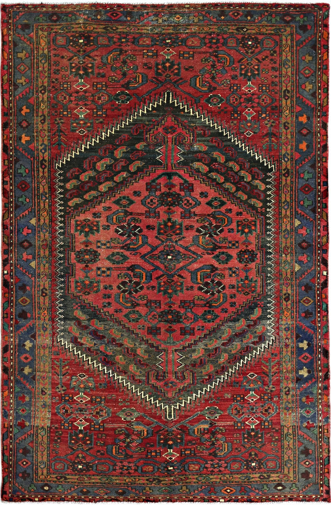 Handmade Vintage Persian Rug | 202 x 126 cm | 6'7" x 4'1" - Najaf Rugs & Textile