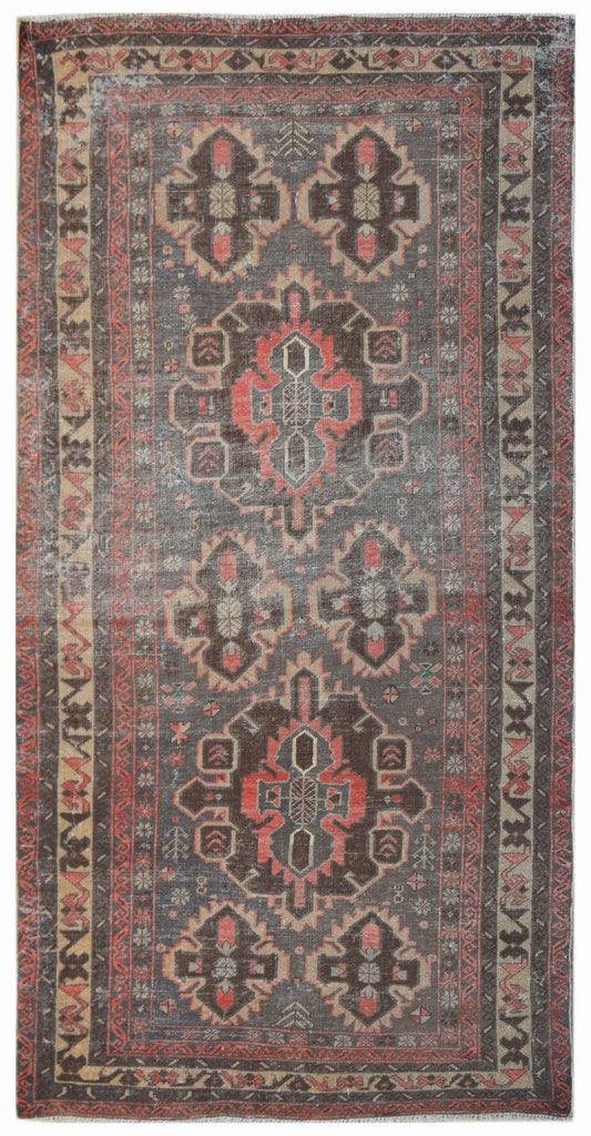 Handmade Vintage Persian Rug | 203 x 103 cm | 6'8" x 3'5" - Najaf Rugs & Textile