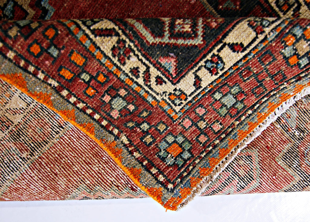 Handmade Vintage Persian Rug | 205 x 102 cm | 6'9" x 3'4" - Najaf Rugs & Textile