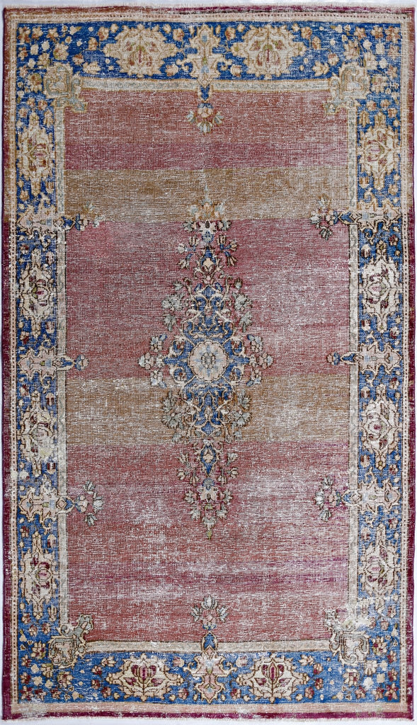 Handmade Vintage Persian Rug | 206 x 116 cm | 6'9" x 3'10" - Najaf Rugs & Textile