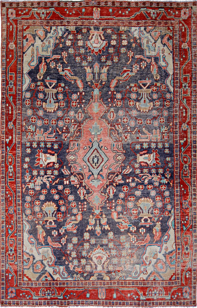 Handmade Vintage Persian Rug | 209 x 136 cm | 6'10" x 4'5" - Najaf Rugs & Textile