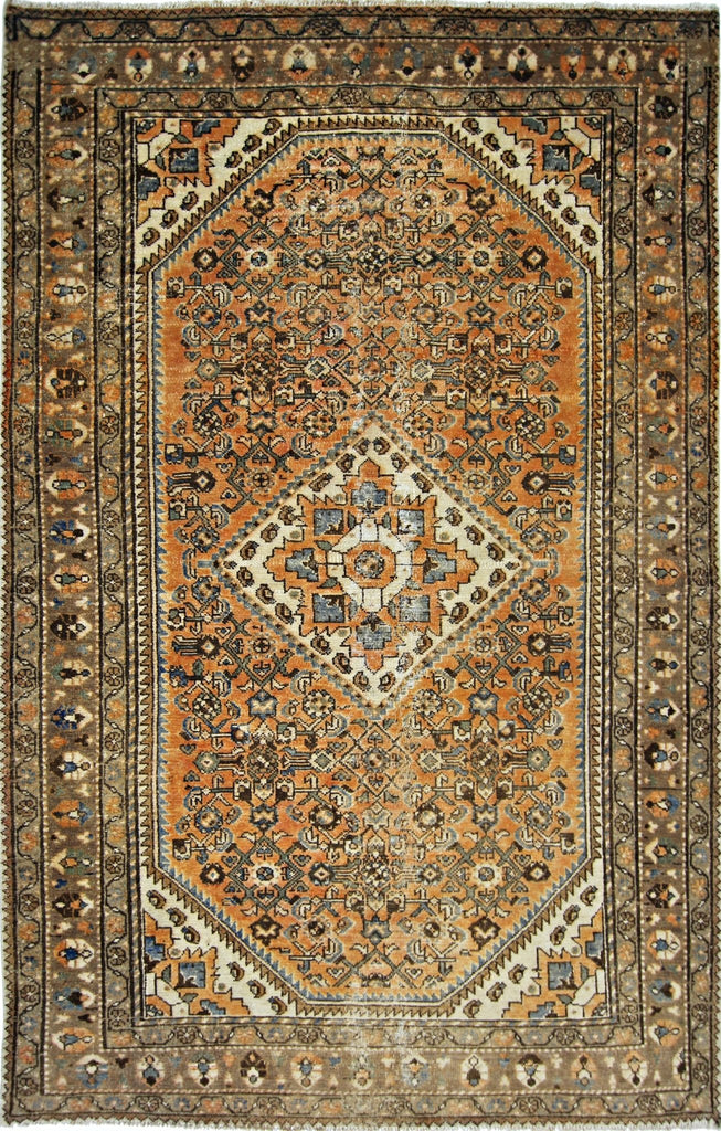Handmade Vintage Persian Rug | 209 x 156 cm | 6'10" x 4'9" - Najaf Rugs & Textile