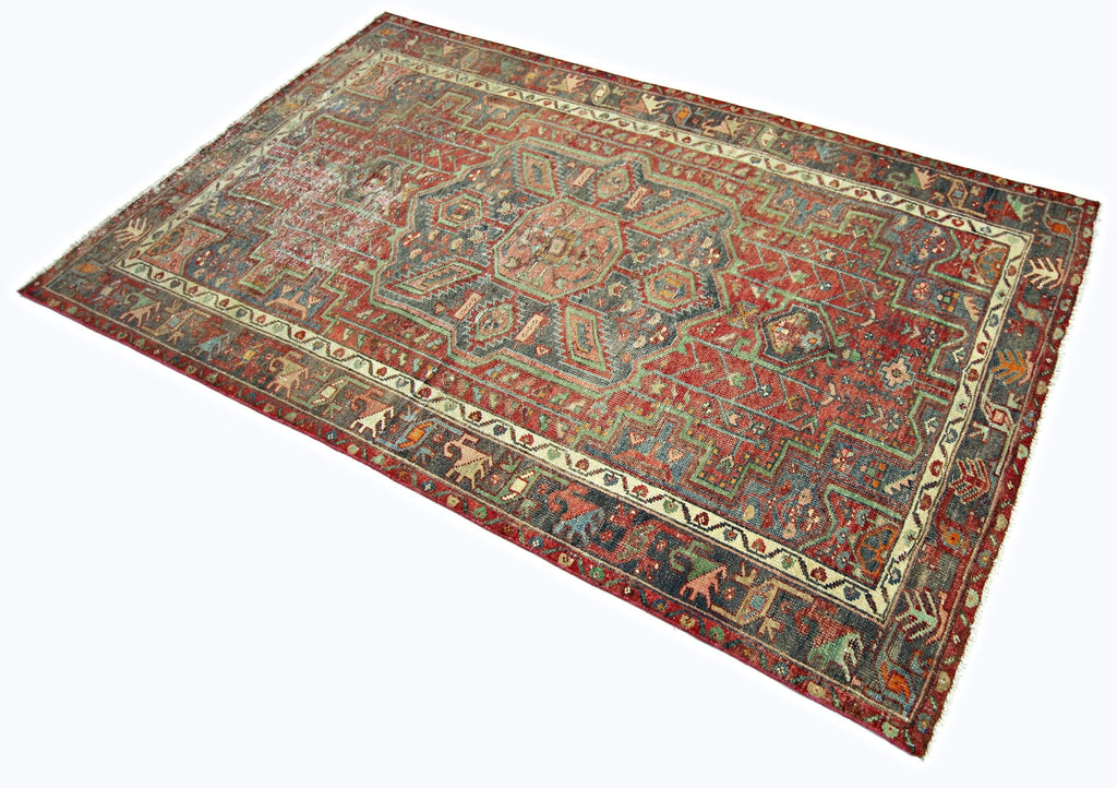 Handmade Vintage Persian Rug | 211 x 123 cm | 6'11" x 4' - Najaf Rugs & Textile