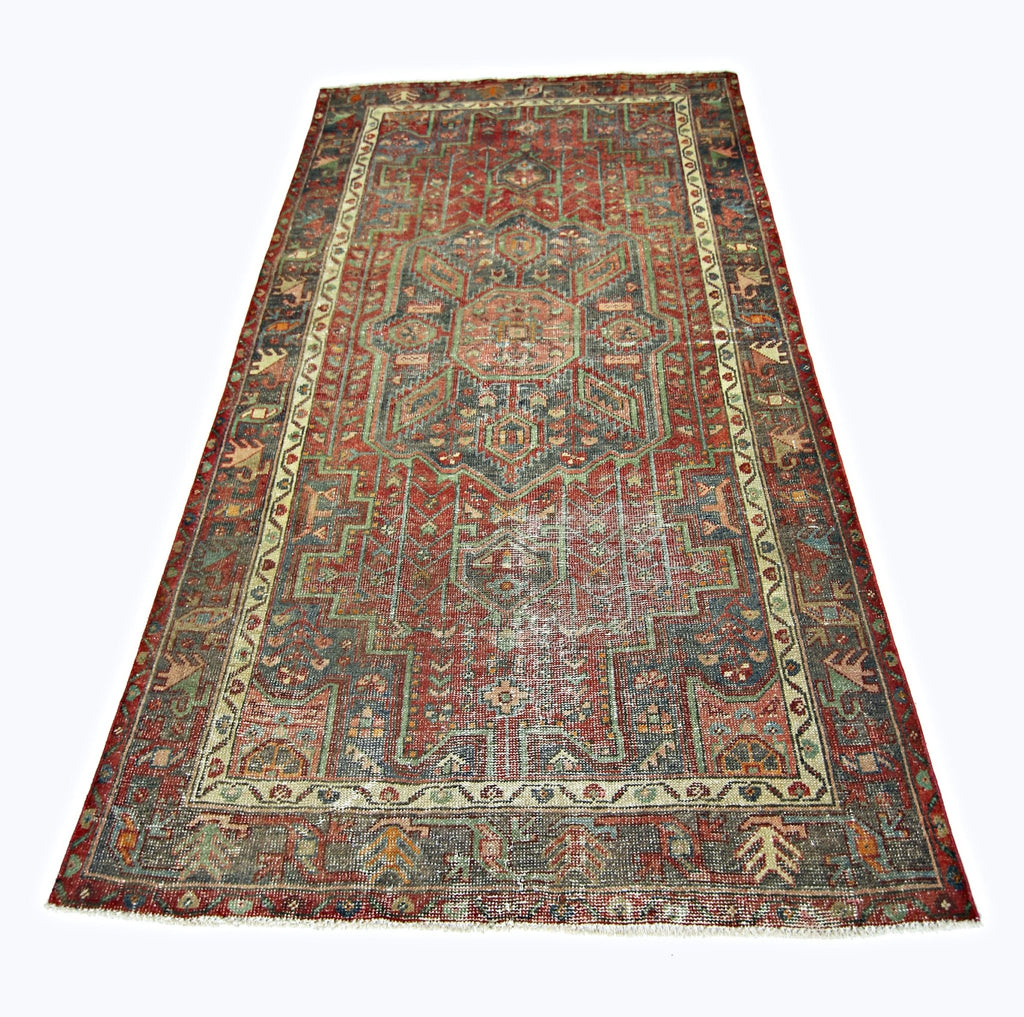Handmade Vintage Persian Rug | 211 x 123 cm | 6'11" x 4' - Najaf Rugs & Textile
