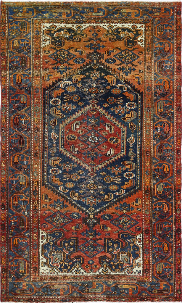 Handmade Vintage Persian Rug | 213 x 119 cm | 7 x 3'11" - Najaf Rugs & Textile