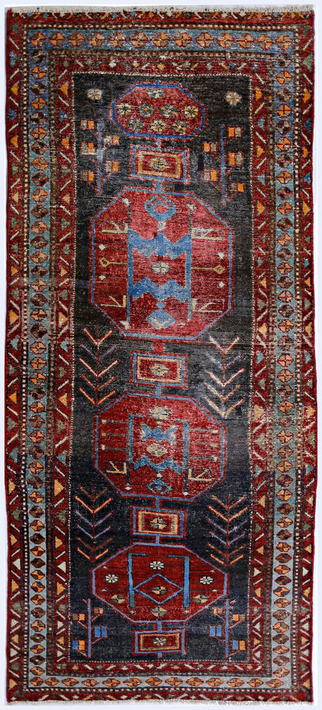 Handmade Vintage Persian Rug | 220 x 94 cm | 7'3"x 3'1" - Najaf Rugs & Textile