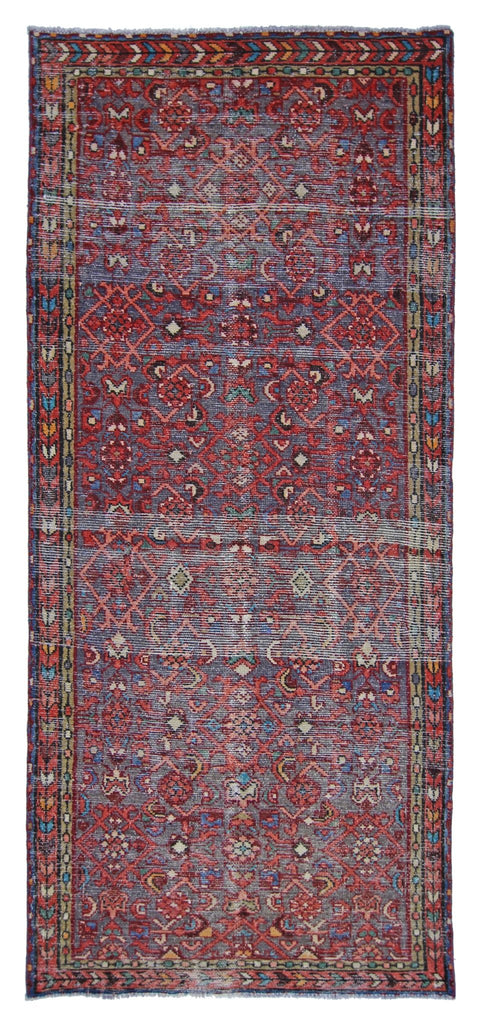 Handmade Vintage Persian Rug | 221 x 95 cm | 7'3" x 3'1" - Najaf Rugs & Textile