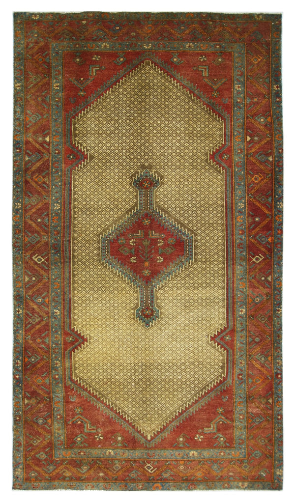 Handmade Vintage Persian Rug | 222 x 127 cm | 7'3" x 4'2" - Najaf Rugs & Textile