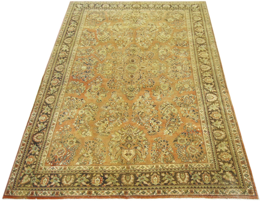 Handmade Vintage Persian Rug | 226 x 159 cm | 7'5" x 5'2" - Najaf Rugs & Textile