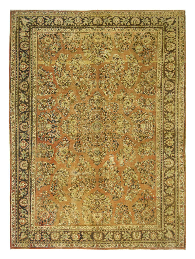 Handmade Vintage Persian Rug | 226 x 159 cm | 7'5" x 5'2" - Najaf Rugs & Textile