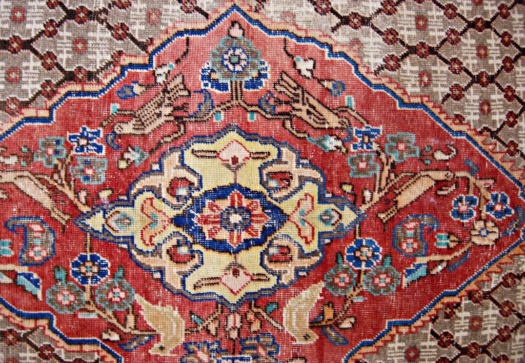 Handmade Vintage Persian Rug | 227 x 111 cm | 7'5" x 3'8" - Najaf Rugs & Textile