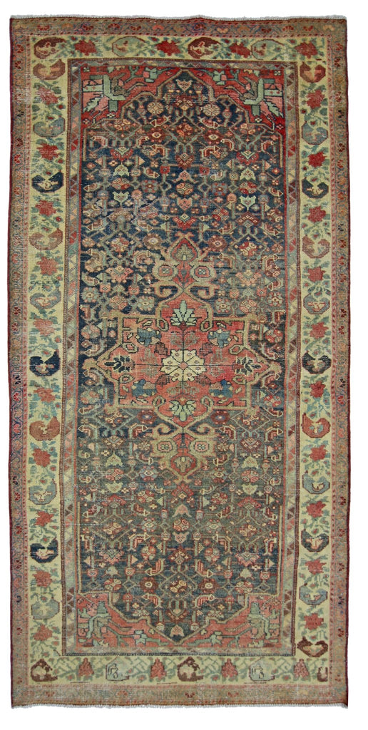 Handmade Vintage Persian Rug | 237 x 110 cm | 7'9" x 3'7" - Najaf Rugs & Textile