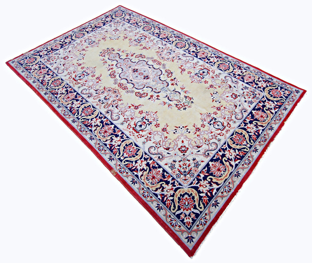 Handmade Vintage Persian Rug | 250 x 153 cm | 8'2" x 5' - Najaf Rugs & Textile