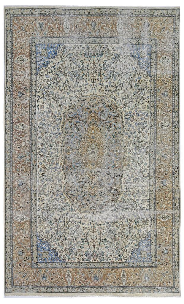 Handmade Vintage Persian Rug | 251 x 155 cm | 8'3" x 5'1" - Najaf Rugs & Textile