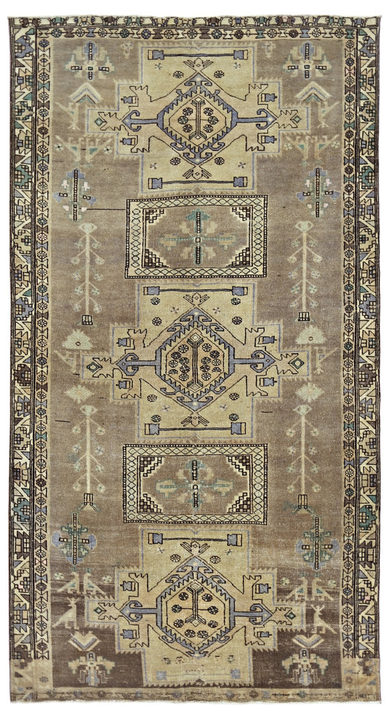 Handmade Vintage Persian Rug | 260 x 134 cm | 8'6" x 4'5" - Najaf Rugs & Textile