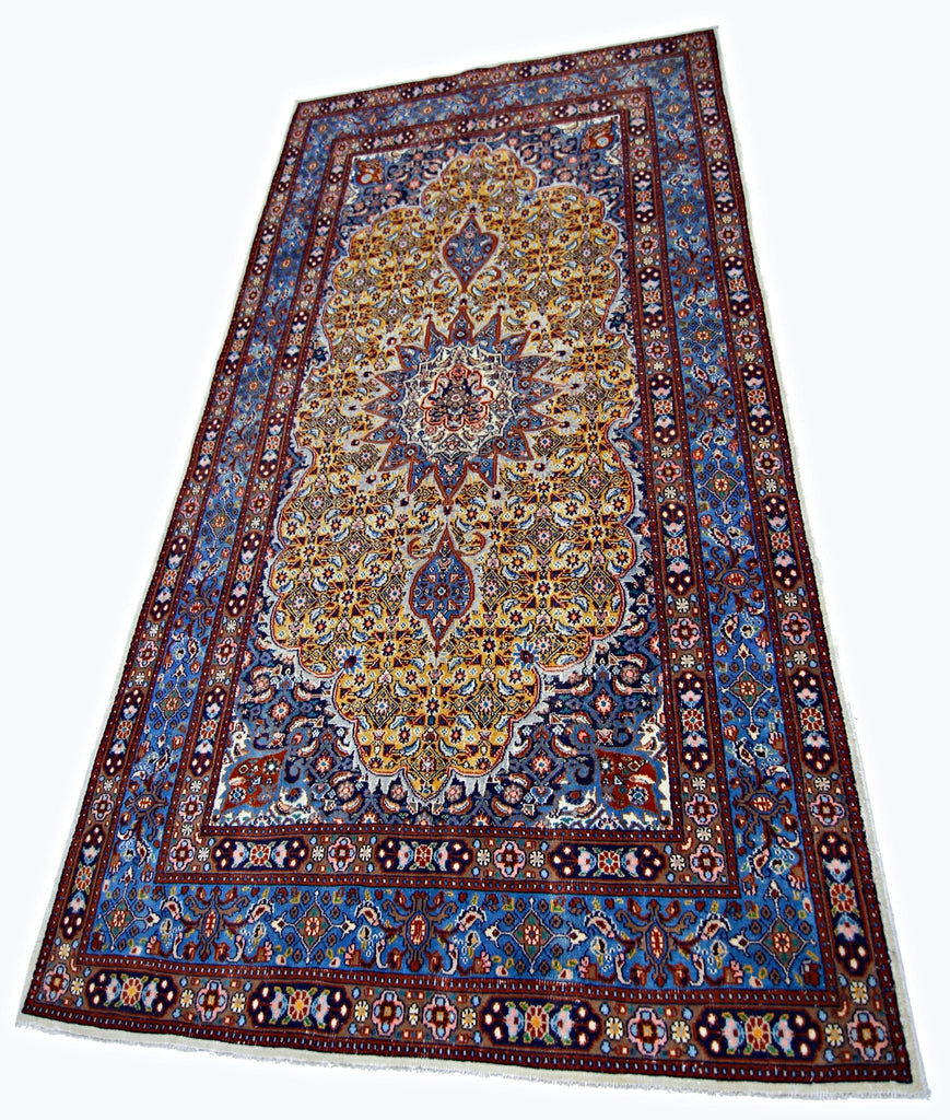 Handmade Vintage Persian Rug | 262 x 142 cm | 8'7" x 4'8" - Najaf Rugs & Textile