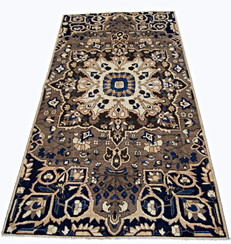 Handmade Vintage Persian Rug | 262 x 147 cm | 8'7" x 4'10" - Najaf Rugs & Textile
