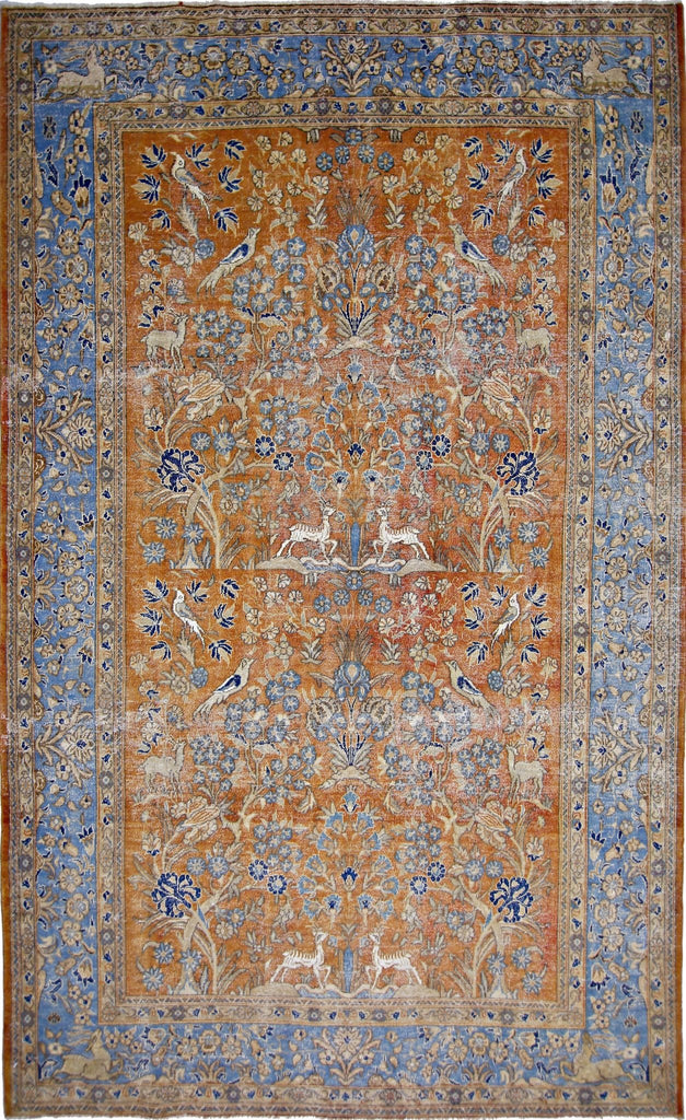 Handmade Vintage Persian Rug | 268 x 162 cm | 8'9" x 5'4" - Najaf Rugs & Textile