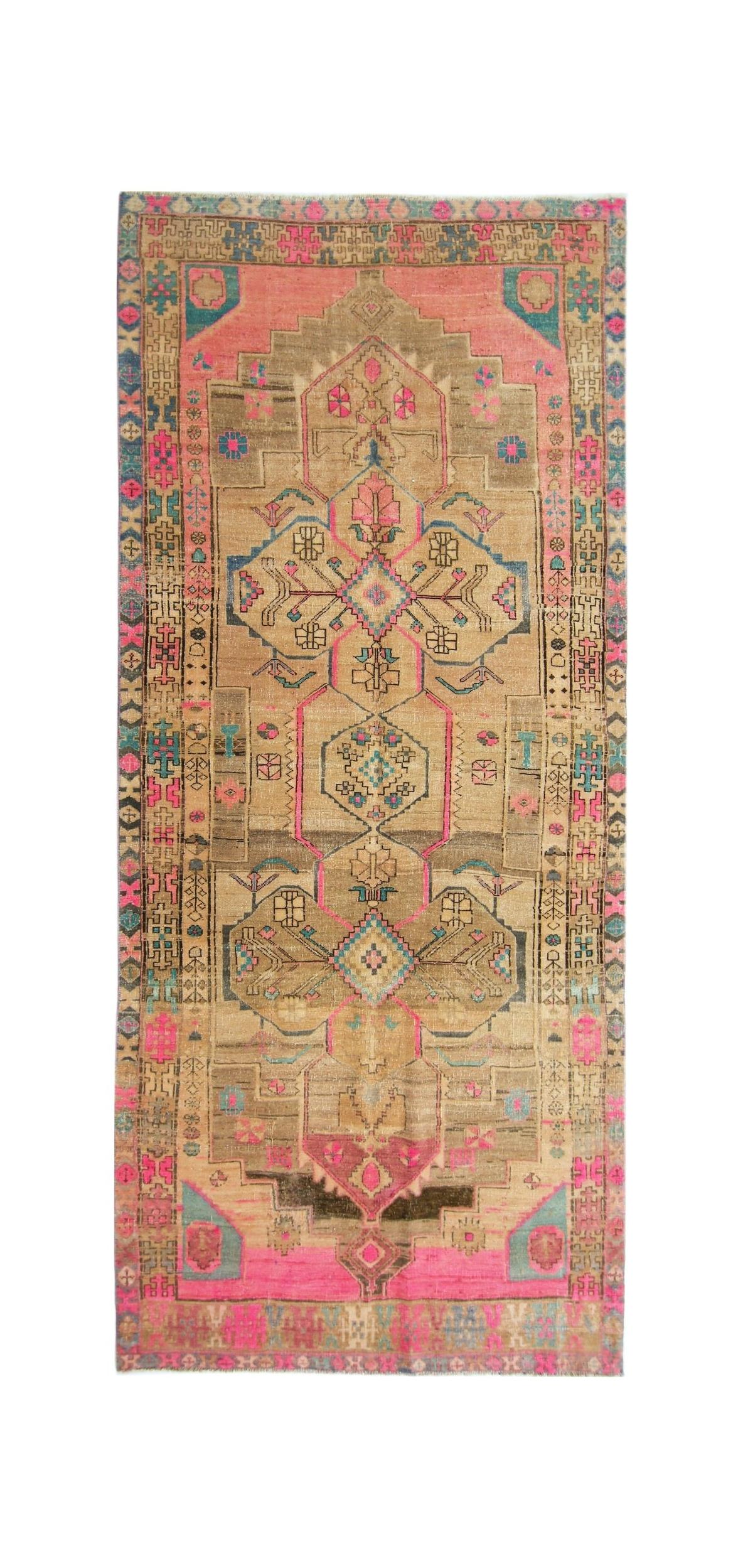 Handmade Vintage Persian Rug | 271 x 115 cm | 8'11" x 3'9" - Najaf Rugs & Textile