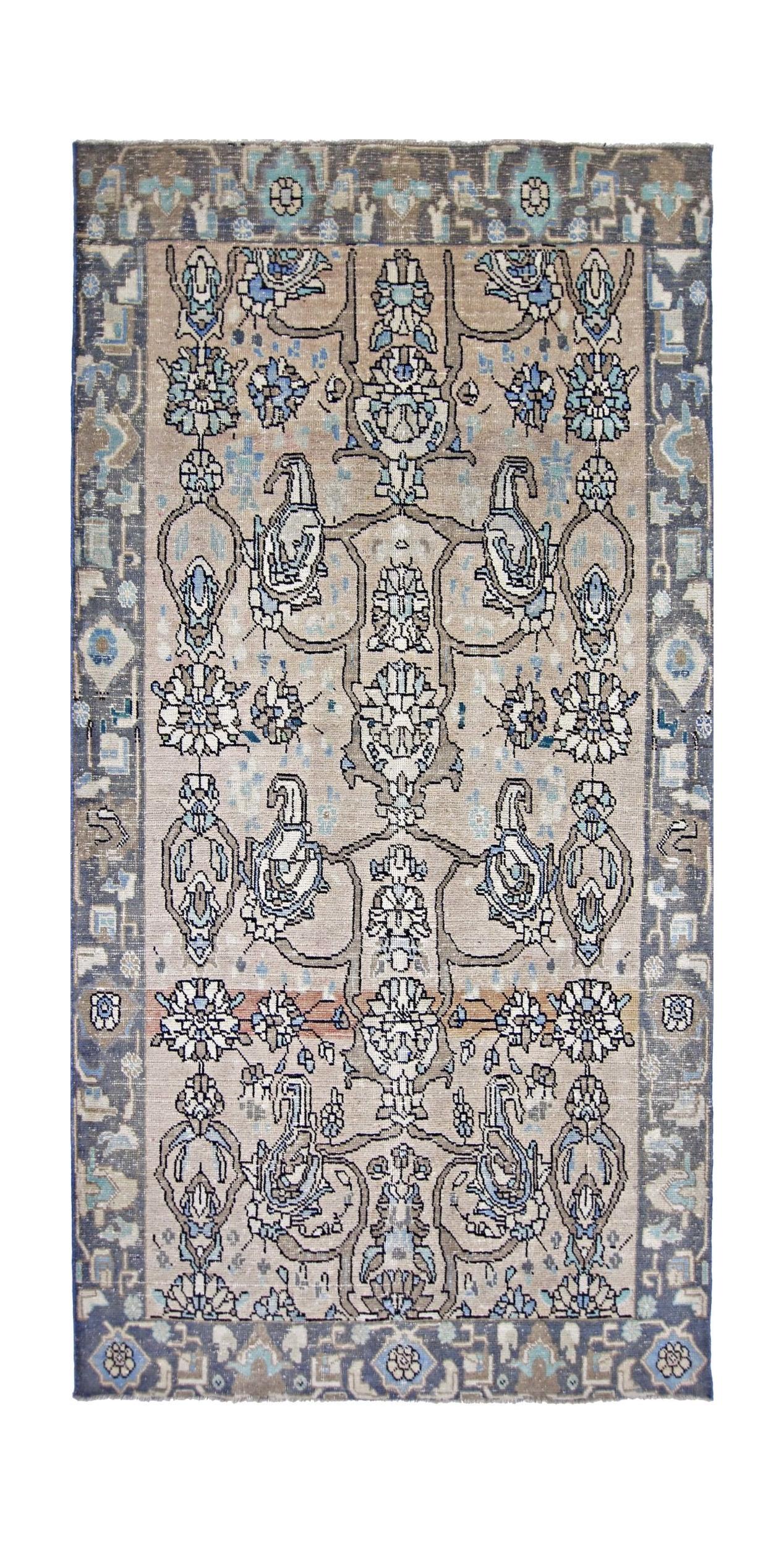 Handmade Vintage Persian Rug | 275 x 133 cm | 9' x 4'4" - Najaf Rugs & Textile