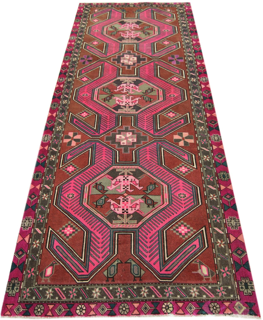 Handmade Vintage Persian Rug | 276 x 126 cm | 9'1" x 4'2" - Najaf Rugs & Textile