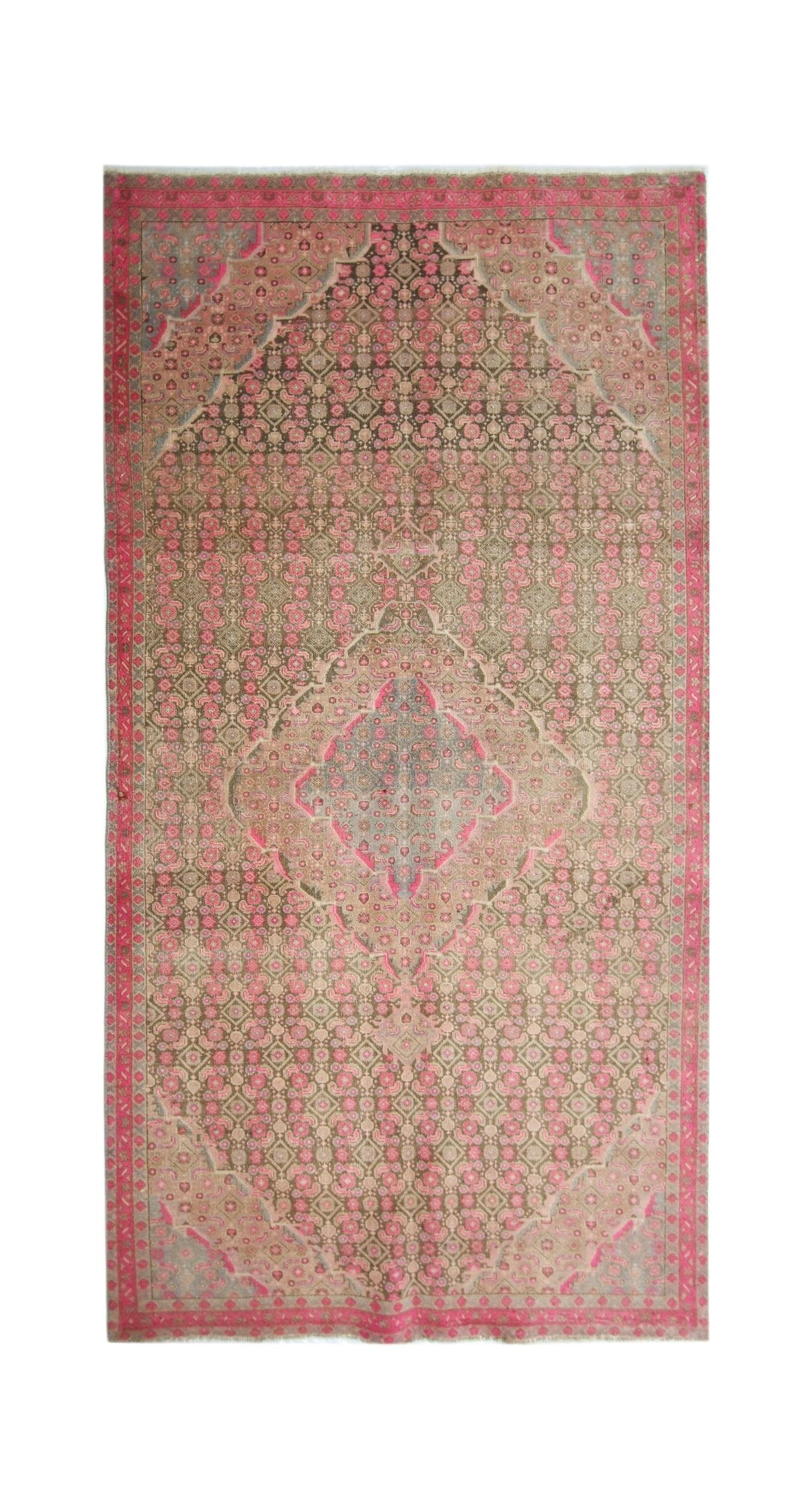 Handmade Vintage Persian Rug | 282 x 146 cm | 9'3" x 4'10" - Najaf Rugs & Textile