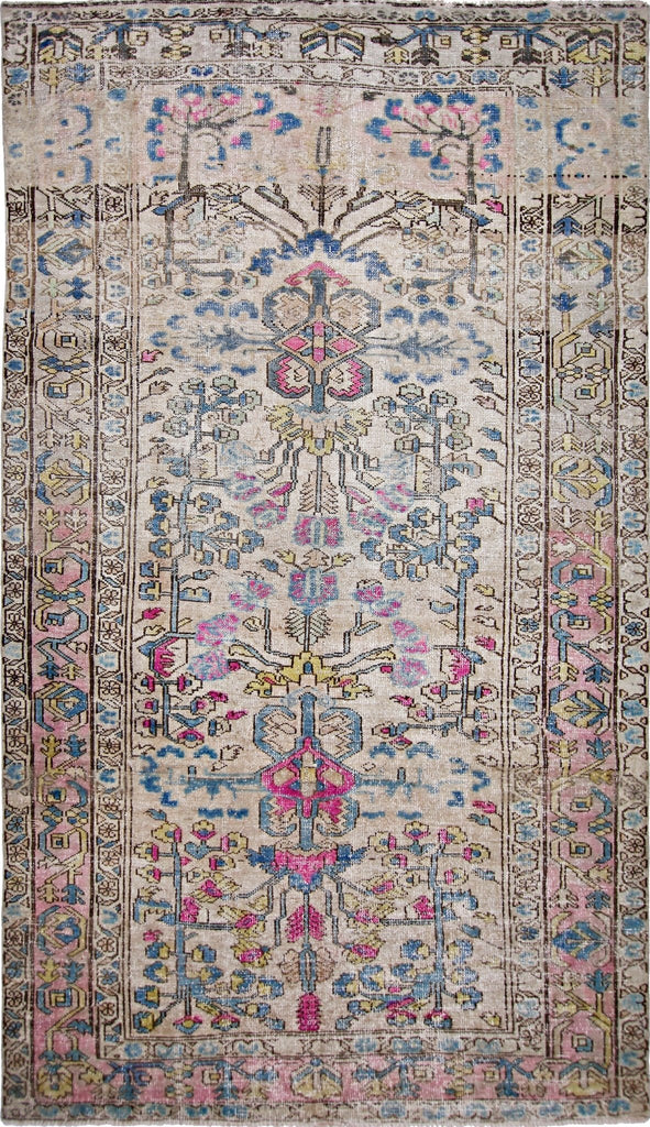 Handmade Vintage Persian Rug | 282 x 149 cm | 9'3" x 4'11" - Najaf Rugs & Textile